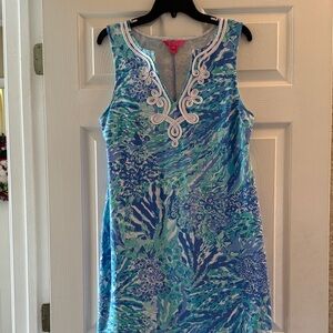 Lilly Pulitzer Blue and Green Shift Dress